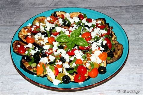 mediterranean grilled eggplant with tomatoes and feta the food kooky