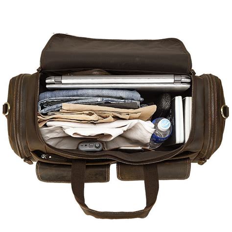 Large Size Full Grain Leather Travel Bag Duffel Bag Weekend Bag Cn6650