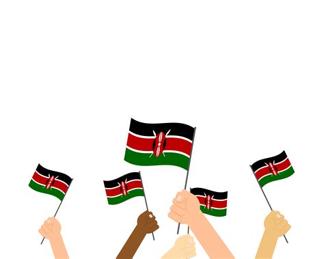 Hands Holding Kenya Flags 681758 Vector Art At Vecteezy