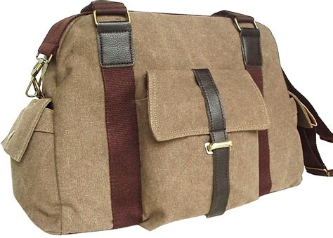 Unisex Canvas Crossbody Shoulder Bag Khaki Brown Learn More By Visiting The Image Link This
