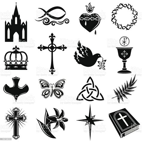 Christliche Symbole Stock Vektor Art Und Mehr Bilder Von