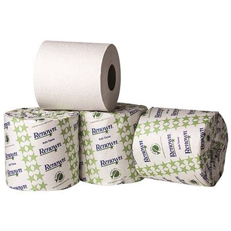 Renown Single Roll 2 Ply 45 Inch X 375 Inch Toilet Paper 500 Sheets