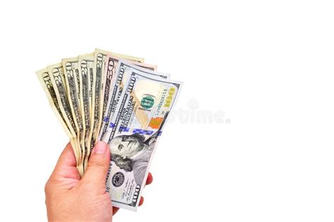 Hand Holding Money Dollars Banknote Stock Image Image Of Clip Cash