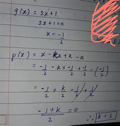 find the value of k if g x is a factor of p x 1 p x x − kx x − x g x