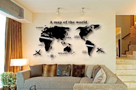 Buy Wall Art Decal World Map Sticker