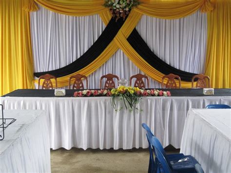Hiasa meja beserta scallop dan bunga ( 1 unit ). Welcome to: Hiasan Makan Beradap dan bilik tidur pengantin