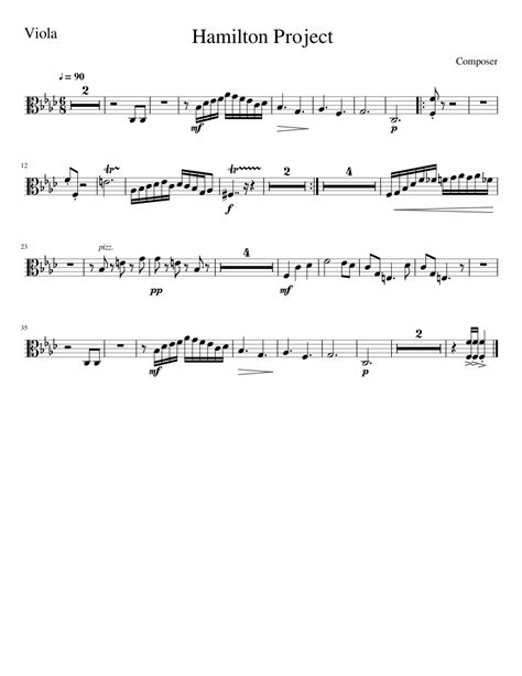 Hamilton Project Viola Sheet Music For Viola Solo