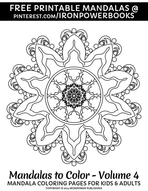 Easy Mandala Coloring Page For Kids And Adults Please Use Freely For