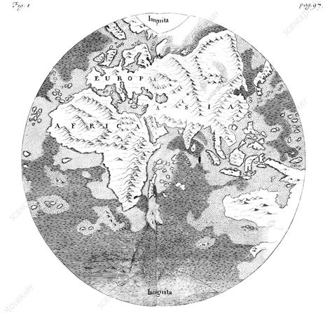 Map Of The Old World 1689 Stock Image C0073175 Science Photo