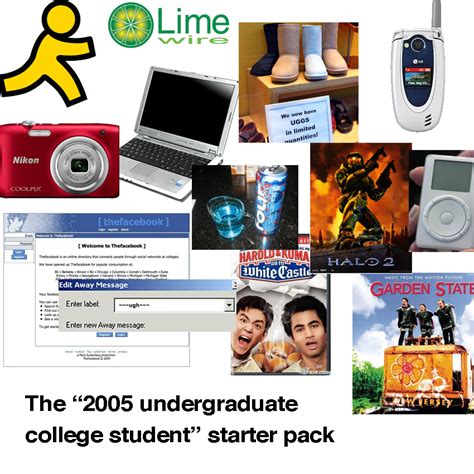 The 2005 Undergraduate College Student Starter Pack Rstarterpacks