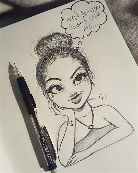 Cute And Simple Drawing From Christina Lorre Girl Drawing Sketches