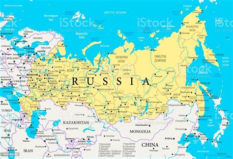 Waarom je mentale wereldkaart (waarschijnlijk) fout is. Landkarte Von Russland Vektor Stock Vektor Art und mehr ...