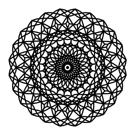 Geometric Mandala Coloring Page Babadoodle