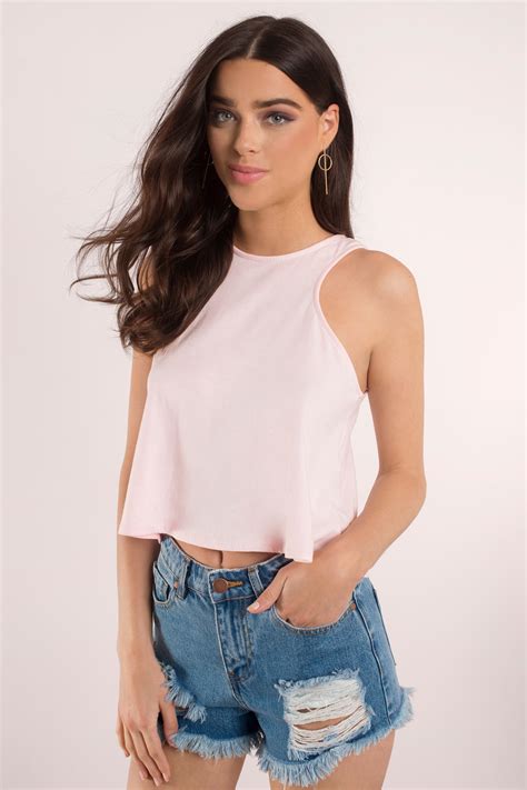 Hollow out ring white bralette crop top. Cristabel Crop Top in Lavender - $10 | Tobi US