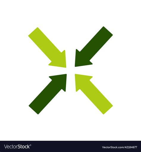 Reduce Eco Single Symbol Green Arrows 3 R Vector Image