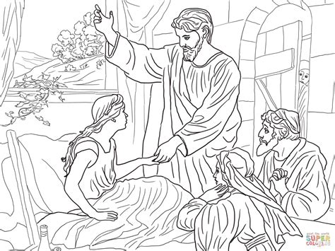 Lazarus is resurrected, raised from the dead. Free Jesus Raises Lazarus Coloring Page, Download Free ...