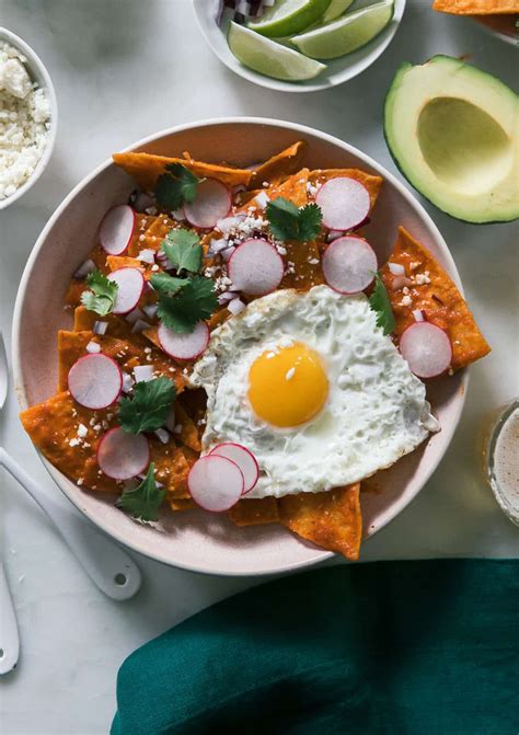 Chilaquiles With Fried Eggs Recipe Roja A Cozy Kitchen