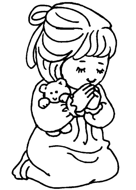 Little Girl Praying As A Graphic Illustration Free Image Download