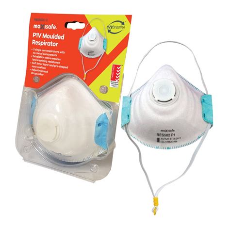 P Moulded Respirator With Valve Card Of Techware Pty Ltd