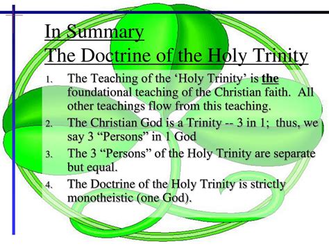 Ppt In Summary The Doctrine Of The Holy Trinity Powerpoint
