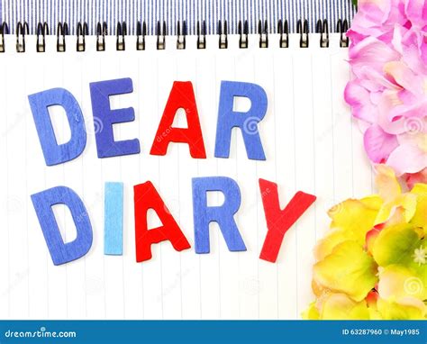 Dear Diary Word Stock Photography Cartoondealer Com