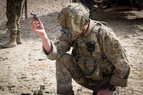 Us Army Paratrooper Of 3rd Brigade 82nd Airborne Division Utilizes A