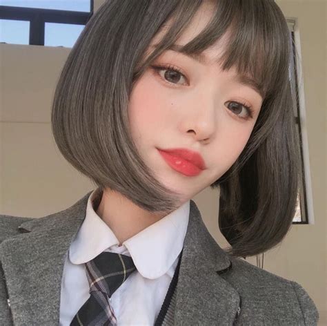 Korean hairstyles tumblr hair style arts hair do s. Si fueras idol in 2020 | Ulzzang short hair, Korean short hair, Ulzzang hair