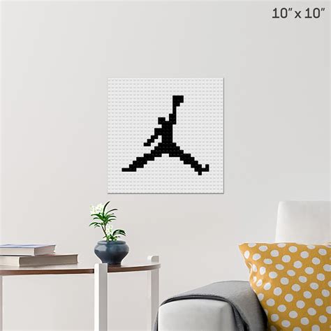 Michael Jordan Pixel Art Wall Poster Build Your Own With Bricks Brik