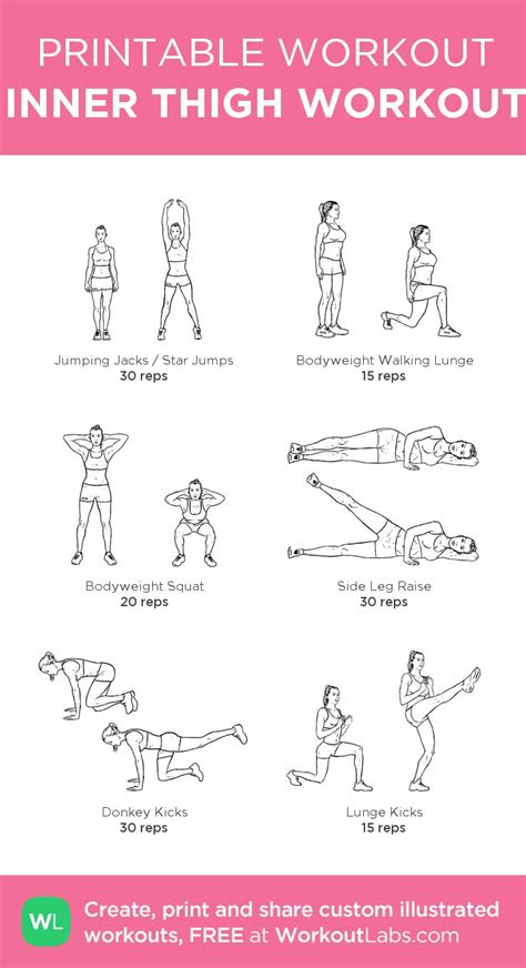 Custom Pdf Workout Builder With Exercise Illustrations Printable