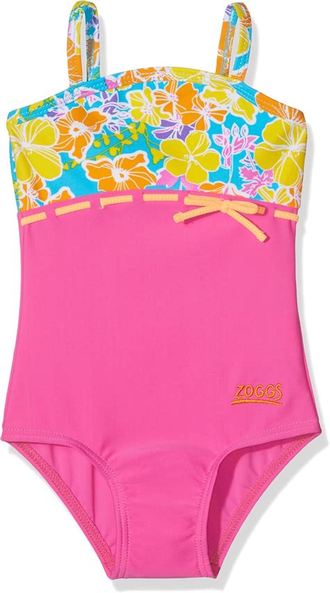 Zoggs Girls Seaside Classic Back Swimsuit Uk Clothing