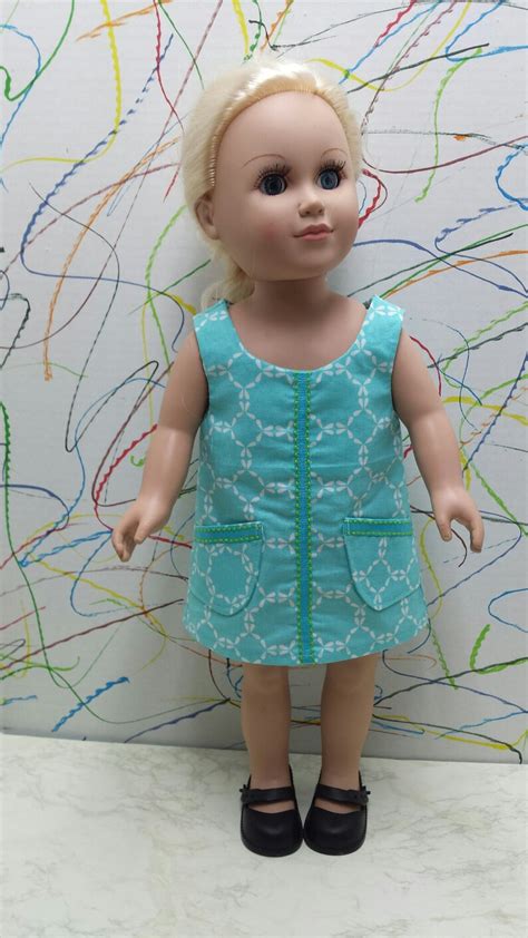 18 inch doll clothes sleeveless dress sdc101 light teal etsy