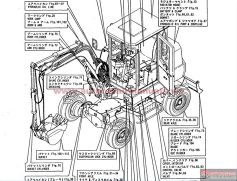 YANMAR Wheel Backhoe model YB401W and YB401W-2 Parts ...