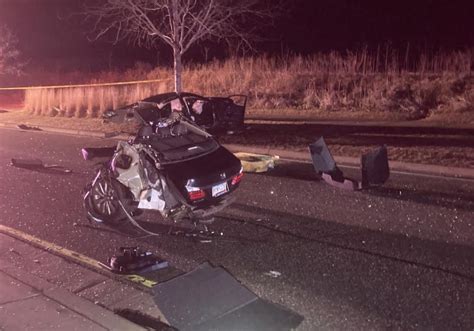 Car Splits In Half After Hitting Tree Killing One And Injuring Four