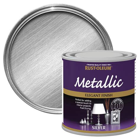 Rust Oleum Silver Metallic Paint 250 Ml Departments Tradepoint