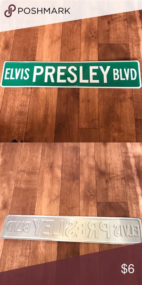 Elvis Presley Blvd Metal Sign Elvis Presley Elvis Metal Signs