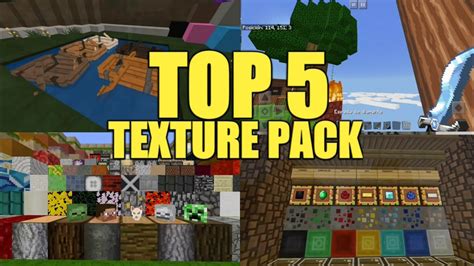 Top 5 Texture Pack Para Minecraft Pe 153 Youtube