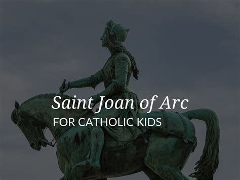 Popular Saints For Kids Saint Joan Of Arc