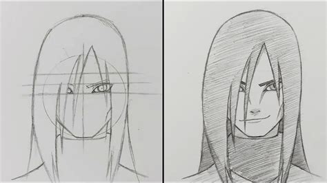 How To Draw Orochimaru With Ease Naruto Shippuden Ssart1 Youtube