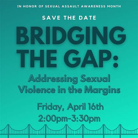 Save The Date In Honor Of Sexual Assault Awareness Month Saam We Will Be Partnering With The
