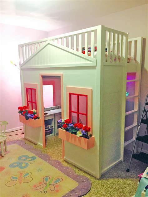 Ana White Playhouse Loft Bed Full Size Diy Projects