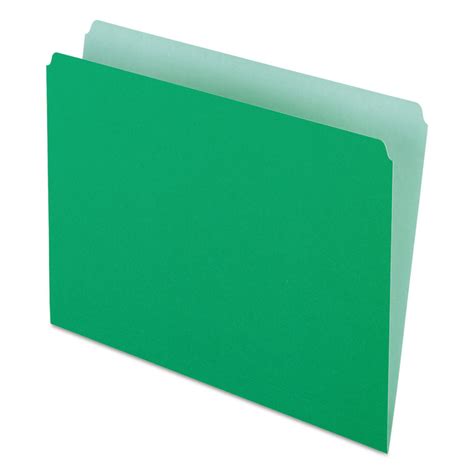 Colored File Folders Straight Cut Top Tab Letter Greenlight Green