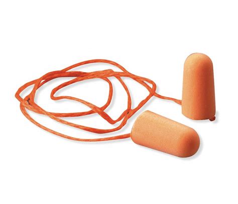 3m Tapones Para Oídos Con Cordón Bala Naranja 100 Pares Por Paquete