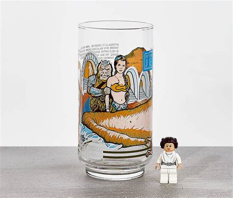 The Star Wars Return Of The Jedi Leia Jabba The Hutt Collector Glass Burger King