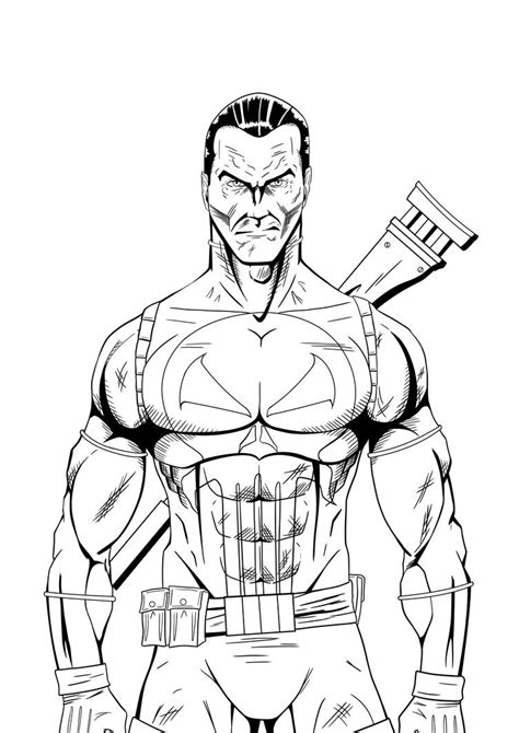 Punisher Coloring Pages Printable Sketch Coloring Page