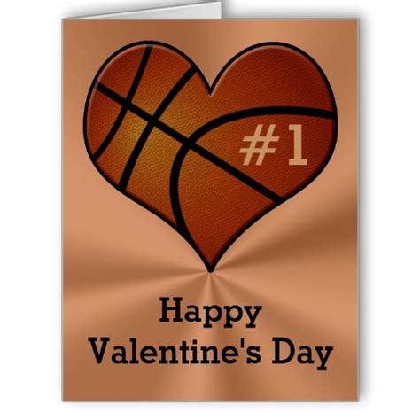 Customizable Basketball Valentines Day Cards Zazzle Valentines