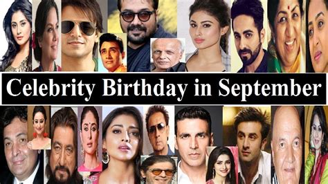 Bollywood Celebrity Birthday In September Youtube