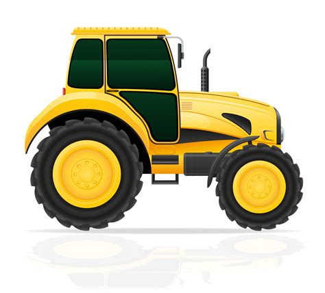 Yellow Tractor Vector Illustration 492806 Vector Art At Vecteezy