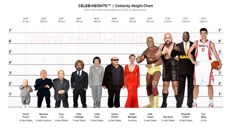 Celebrity Height Comparison Chart Who Stands Tall And Who Falls Short