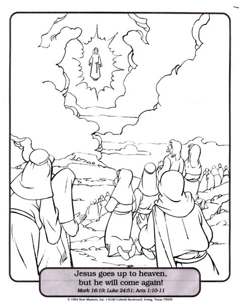 This coloring page of jesus giving his last message to the disciples is for all ages. Jesus Ascension Coloring Page at GetColorings.com | Free ...