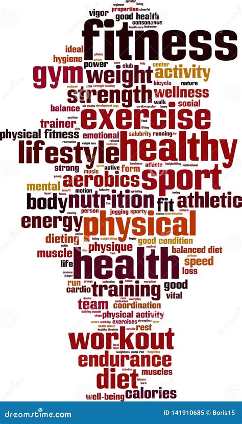 Fitness Word Cloud Stock Vector Illustration Of Cardio 141910685